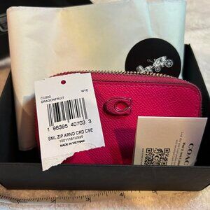 Coach Small Zip Around Card Case NWT